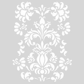 Artikel Anais Çiçek Motif 30x30 cm Fayans Mobilya Duvar Stencil Boyama Şablonu
