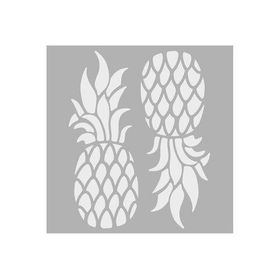Artikel Ananas 30x30 cm Fayans Mobilya Duvar Stencil Boyama Şablonu