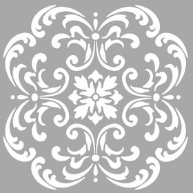 Artikel April Çiçek Motif 30x30 cm Fayans Mobilya Duvar Stencil Boyama Şablonu