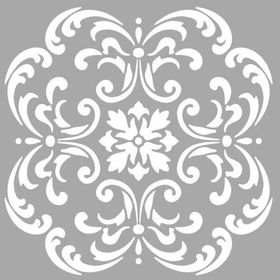 Artikel April Çiçek Motif 30x30 cm Fayans Mobilya Duvar Stencil Boyama Şablonu