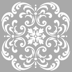 Artikel April Çiçek Motif Stencil Tasarımı 30 X 30 Cm Kanvas Tablo