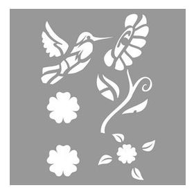 Artikel Arıkuşu 30x30 cm Fayans Mobilya Duvar Stencil Boyama Şablonu