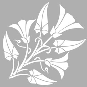 Artikel Art Çiçek-16 30x30 cm Fayans Mobilya Duvar Stencil Boyama Şablonu