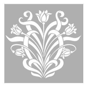 Artikel Art Çiçek-19 30x30 cm Fayans Mobilya Duvar Stencil Boyama Şablonu