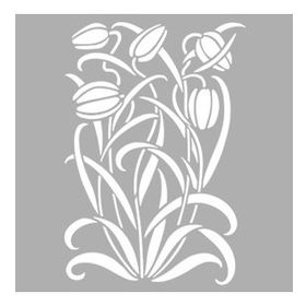 Artikel Art Çiçek-2 30x30 cm Fayans Mobilya Duvar Stencil Boyama Şablonu