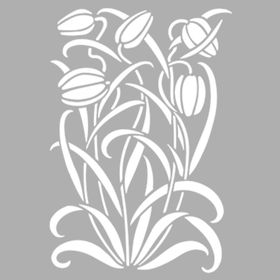 Artikel Art Çiçek-2 30x30 cm Fayans Mobilya Duvar Stencil Boyama Şablonu