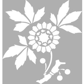 Artikel Art Çiçek-23 30x30 cm Fayans Mobilya Duvar Stencil Boyama Şablonu