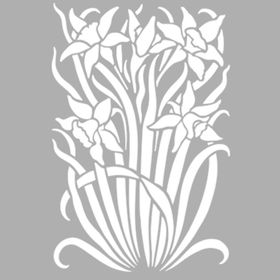 Artikel Art Çiçek-3 30x30 cm Fayans Mobilya Duvar Stencil Boyama Şablonu