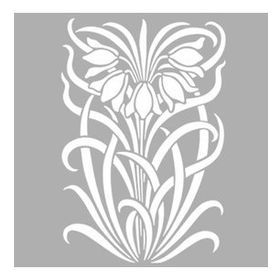 Artikel Art Çiçek 30x30 cm Fayans Mobilya Duvar Stencil Boyama Şablonu