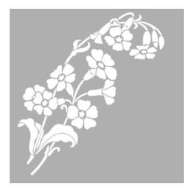 Artikel Art Çiçek-8 30x30 cm Fayans Mobilya Duvar Stencil Boyama Şablonu