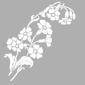 Artikel Art Çiçek-8 30x30 cm Fayans Mobilya Duvar Stencil Boyama Şablonu