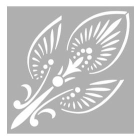 Artikel Art Çiçek Demeti 30x30cm Fayans Mobilya Duvar Stencil Boyama Şablonu
