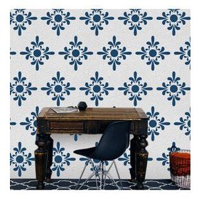 Artikel Art Deco 4 30x30 cm Fayans Mobilya Duvar Stencil Boyama Şablonu