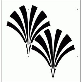 Artikel Art Deco - 4 Stencil Tasarımı 30 x 30 cm Kanvas Tablo