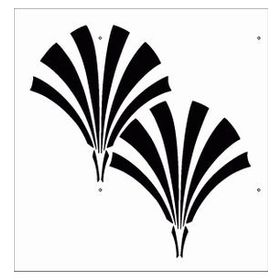 Artikel Art Deco Küçük 30x30 cm Fayans Mobilya Duvar Stencil Boyama Şablonu