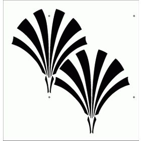 Artikel Art Deco Küçük 30x30 cm Fayans Mobilya Duvar Stencil Boyama Şablonu
