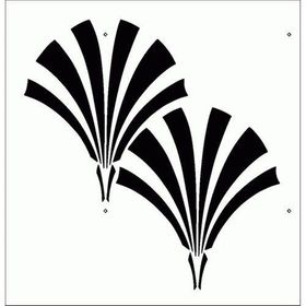 Artikel Art Deco Küçük 30x30 cm Fayans Mobilya Duvar Stencil Boyama Şablonu