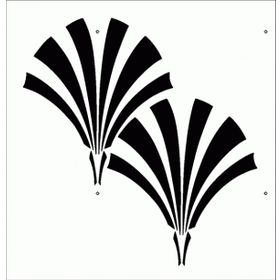 Artikel Art Deco Küçük 30x30 cm Fayans Mobilya Duvar Stencil Boyama Şablonu