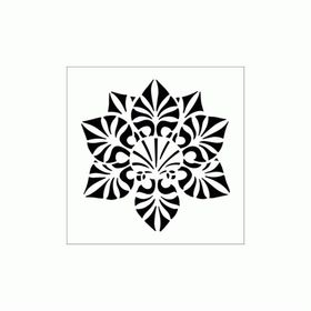 Artikel Art Deco Motif 30x30 cm Fayans Mobilya Duvar Stencil Boyama Şablonu