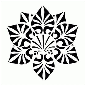 Artikel Art Deco Motif 30x30 cm Fayans Mobilya Duvar Stencil Boyama Şablonu