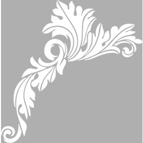 Artikel Art Köşe Süsü-2 30x30 cm Fayans Mobilya Duvar Stencil Boyama Şablonu