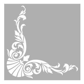 Artikel Art Köşe Süsü-3 30x30 cm Fayans Mobilya Duvar Stencil Boyama Şablonu