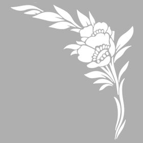 Artikel Art Köşe Süsü-4 30x30 cm Fayans Mobilya Duvar Stencil Boyama Şablonu