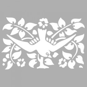 Artikel Art Kuş Motif 30x30 cm Fayans Mobilya Duvar Stencil Boyama Şablonu
