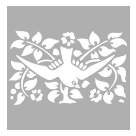 Artikel Art Kuş Motif 30x30 cm Fayans Mobilya Duvar Stencil Boyama Şablonu