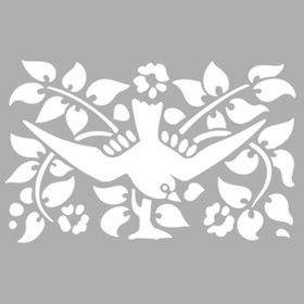 Artikel Art Kuş Motif 30x30 cm Fayans Mobilya Duvar Stencil Boyama Şablonu