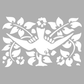 Artikel Art Kuş Motif 30x30 cm Fayans Mobilya Duvar Stencil Boyama Şablonu