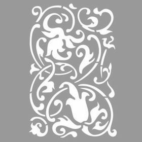 Artikel Art Lale Desen 30x30 cm Fayans Mobilya Duvar Stencil Boyama Şablonu