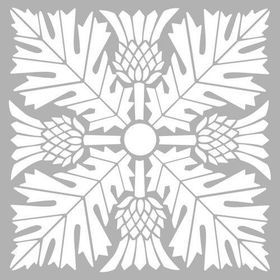 Artikel Art Nouveau 4 30x30 cm Fayans Mobilya Duvar Stencil Boyama Şablonu