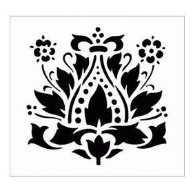 Artikel Art Nouveau 5 30x30 cm Fayans Mobilya Duvar Stencil Boyama Şablonu