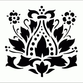 Artikel Art Nouveau 5 30x30 cm Fayans Mobilya Duvar Stencil Boyama Şablonu