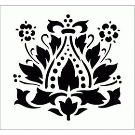 Artikel Art Nouveau 5 30x30 cm Fayans Mobilya Duvar Stencil Boyama Şablonu