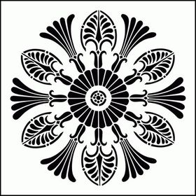 Artikel Art Yuvarlak 2 30x30 cm Fayans Mobilya Duvar Stencil Boyama Şablonu