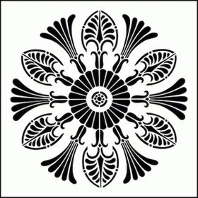 Artikel Art Yuvarlak 2 30x30 cm Fayans Mobilya Duvar Stencil Boyama Şablonu
