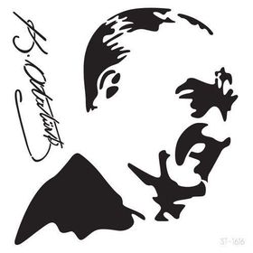 Artikel Atatürk-1 30x30 cm Fayans Mobilya Duvar Stencil Boyama Şablonu