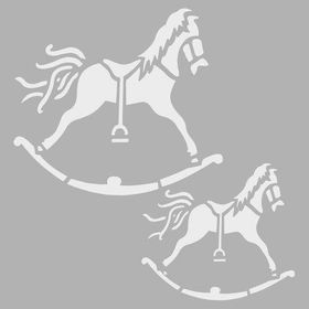 Artikel Atlar 30x30 cm Fayans Mobilya Duvar Stencil Boyama Şablonu