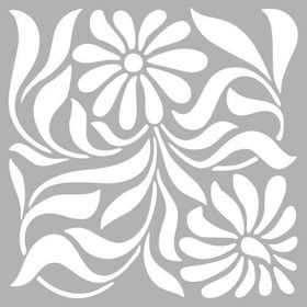 Artikel Ayçiçeği Karo 30x30 cm Fayans Mobilya Duvar Stencil Boyama Şablonu
