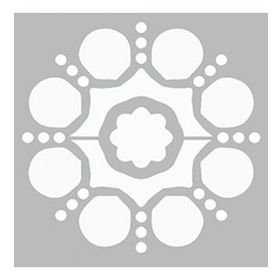 Artikel Basit Mandala 2 30x30 cm Fayans Mobilya Duvar Stencil Boyama Şablonu