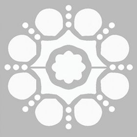 Artikel Basit Mandala 2 30x30 cm Fayans Mobilya Duvar Stencil Boyama Şablonu