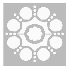 Artikel Basit Mandala 2 30x30 cm Fayans Mobilya Duvar Stencil Boyama Şablonu