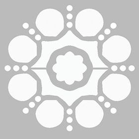 Artikel Basit Mandala 2 30x30 cm Fayans Mobilya Duvar Stencil Boyama Şablonu