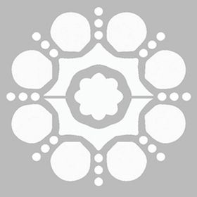 Artikel Basit Mandala 2 30x30 cm Fayans Mobilya Duvar Stencil Boyama Şablonu