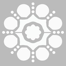 Artikel Basit Mandala 2 30x30 cm Fayans Mobilya Duvar Stencil Boyama Şablonu