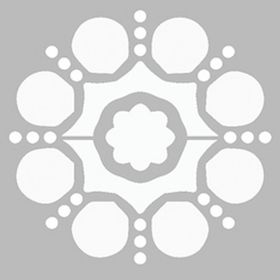 Artikel Basit Mandala 2 30x30 cm Fayans Mobilya Duvar Stencil Boyama Şablonu