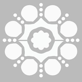 Artikel Basit Mandala 2 30x30 cm Fayans Mobilya Duvar Stencil Boyama Şablonu