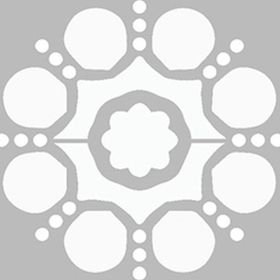 Artikel Basit Mandala 2 30x30 cm Fayans Mobilya Duvar Stencil Boyama Şablonu